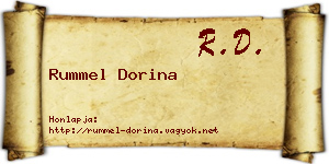 Rummel Dorina névjegykártya